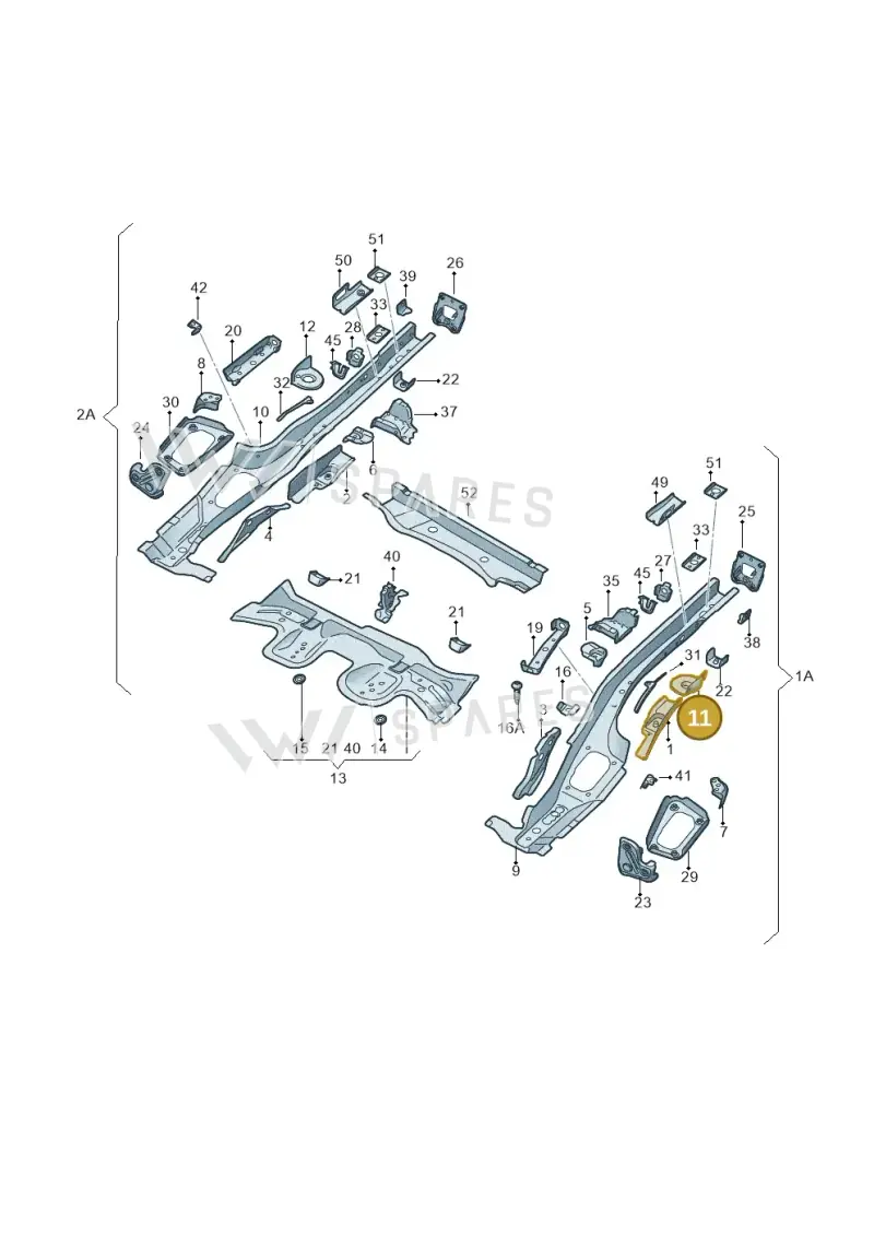 5Q0803457B — Skoda Octavia (2019-2024) diagram 585803010, position 11