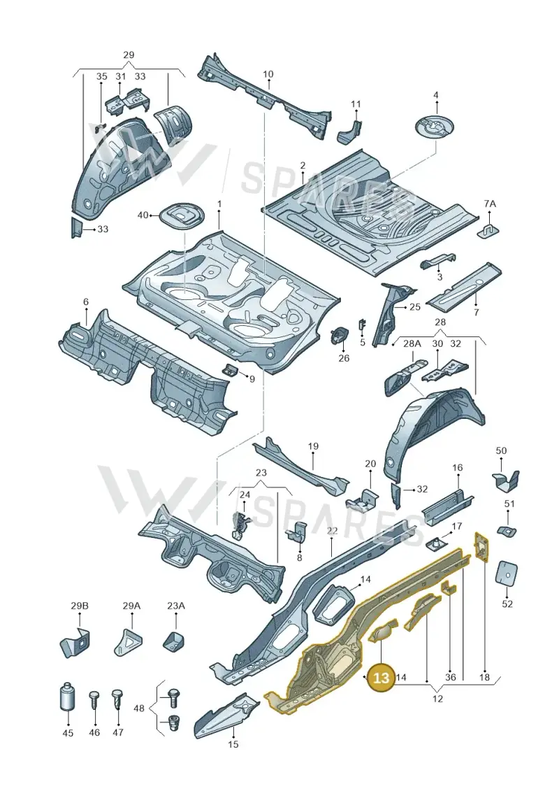 5Q0803458B — Skoda Octavia (2017-2020) diagram 805803010, position 13