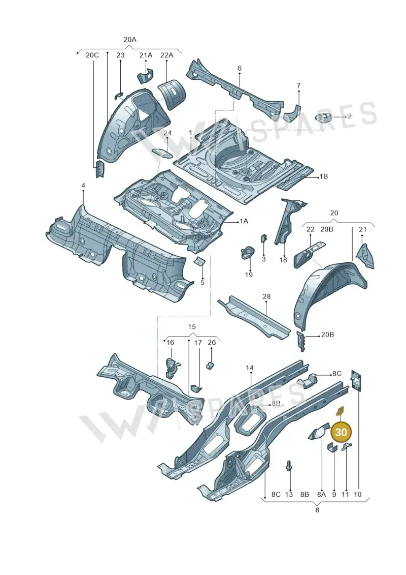 5Q0803512 — Skoda Octavia (2014-2023) diagram 783803100, position 30