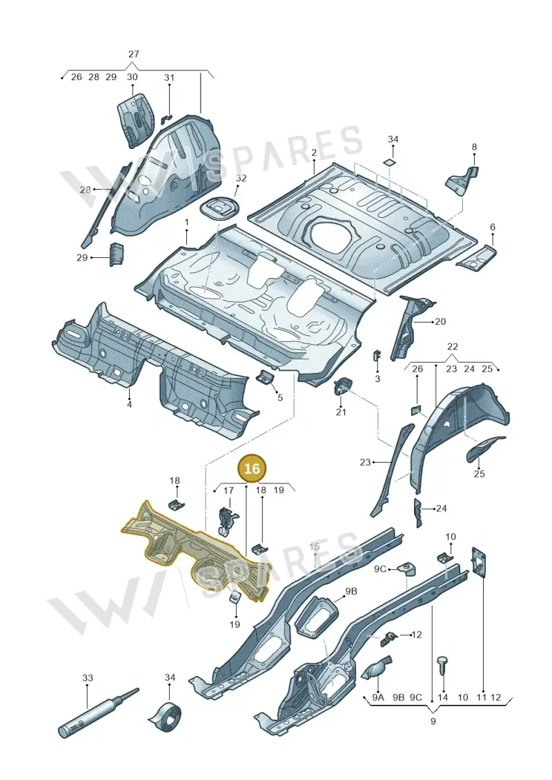 5Q0803531G — Skoda Octavia (2012-2017) diagram 754803150, position 16