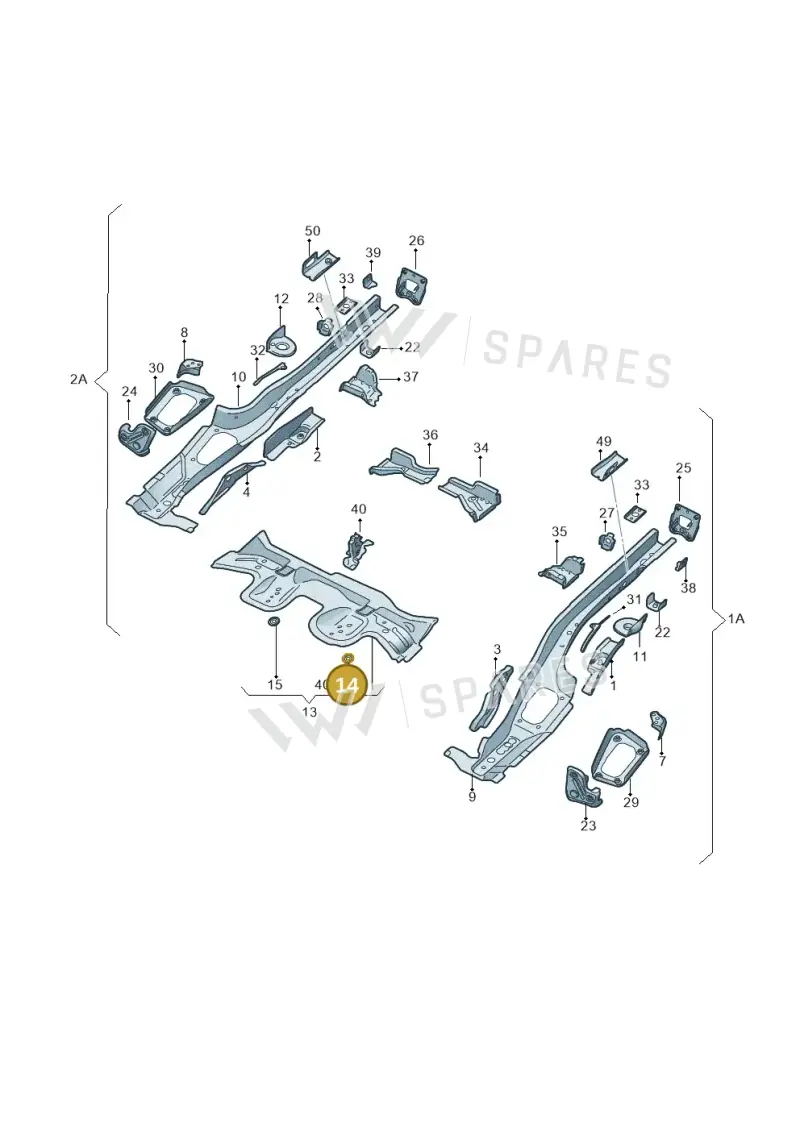 5Q0803621G — Skoda Octavia (2019-2024) diagram 585803025, position 14