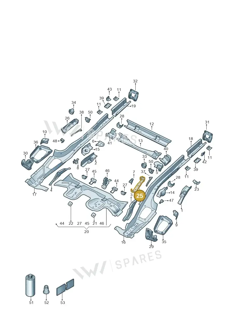 5Q0803773B — Skoda Octavia (2019-2024) diagram 5h0803012, position 25
