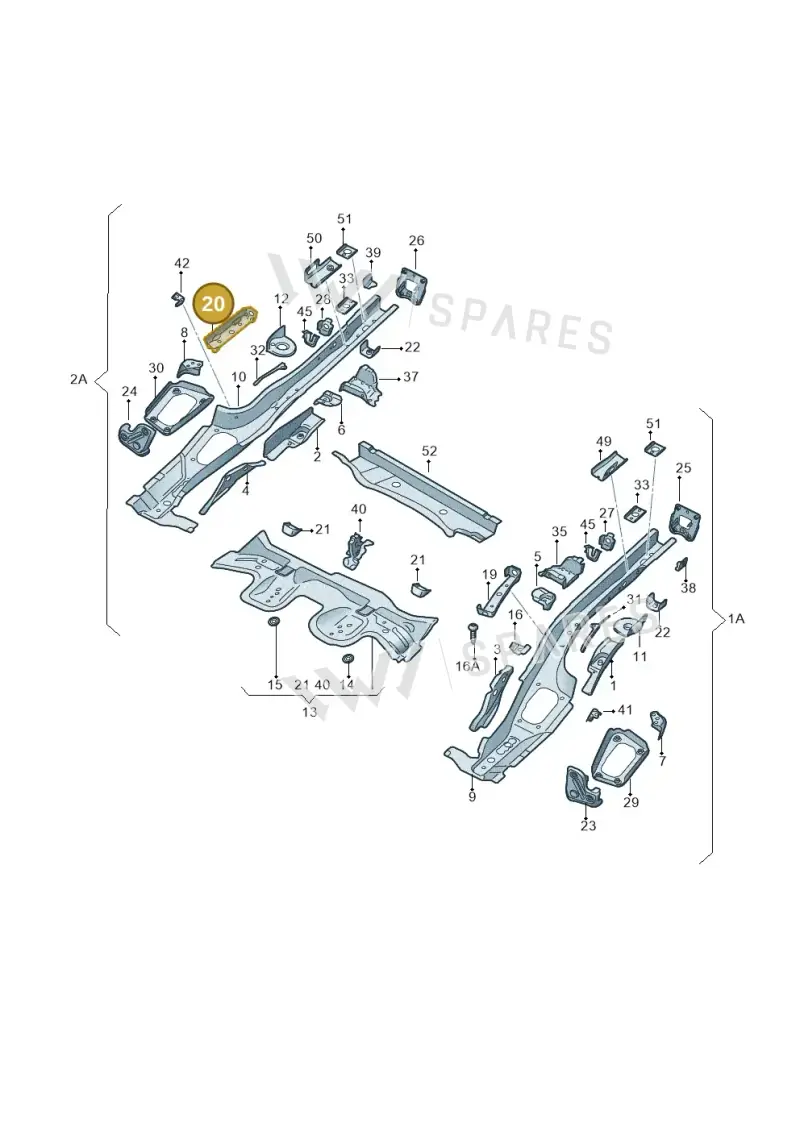 5Q0803774B — Skoda Octavia (2019-2024) diagram 585803010, position 20