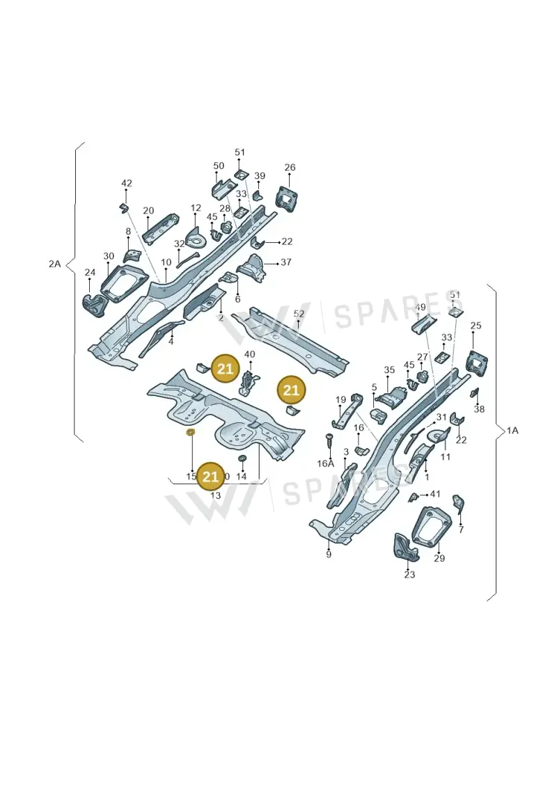 5Q0803781A — Skoda Octavia (2019-2024) diagram 585803010, position 21