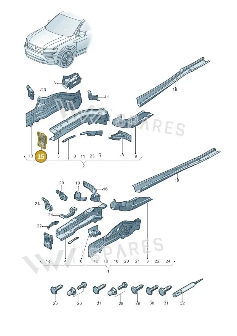 5Q0804182A — Skoda Kodiaq (2016-2024) diagram 884803000, position 15