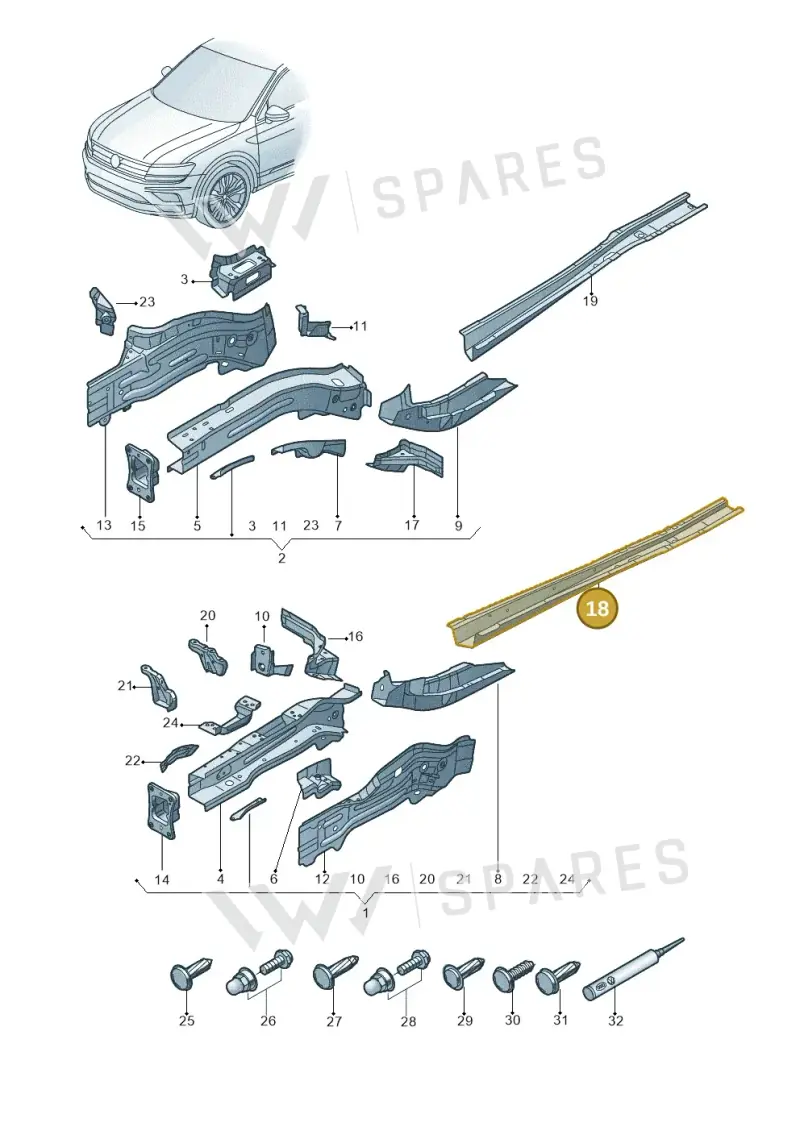 5Q0804455F — Skoda Kodiaq (2018-2022) diagram 884803000, position 18