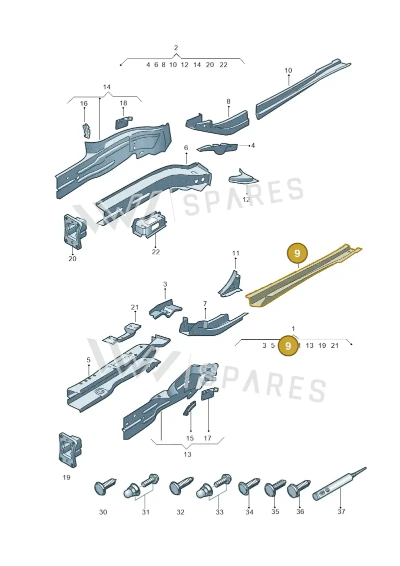 5Q0804455H — Skoda Superb Combi (2015-2024) diagram 793803000, position 9