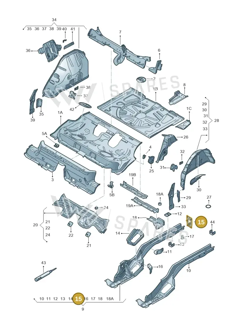 5Q0804473A — Skoda Karoq (2017-2022) diagram 834803020, position 15