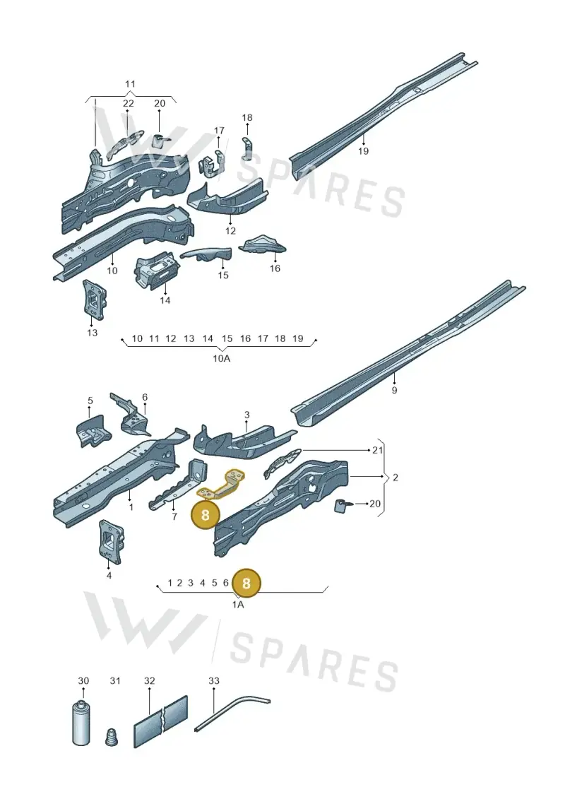 5Q0810811 — Skoda Superb Combi (2023-) diagram 3p0803000, position 8
