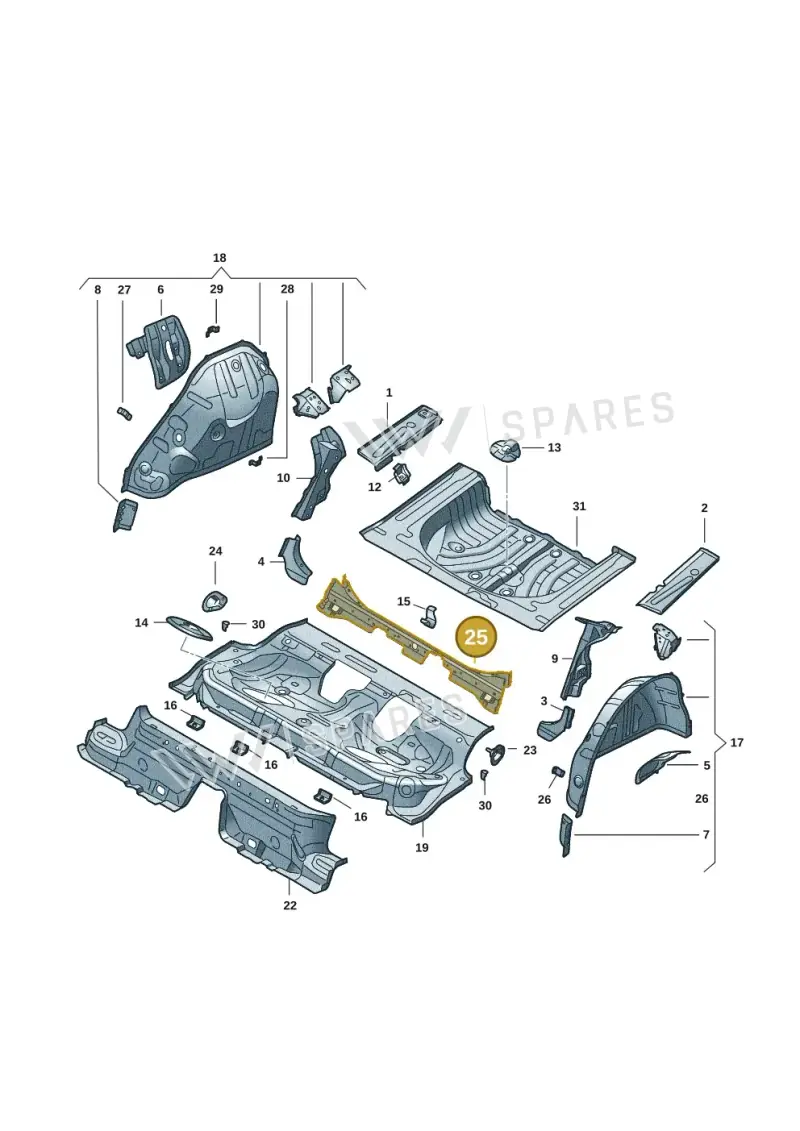 5Q0814151A — Skoda Octavia (2019-2024) diagram 585803065, position 25