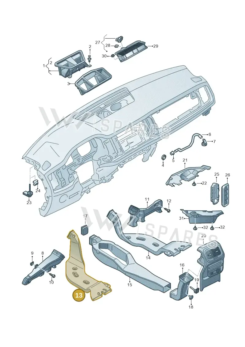 5Q0819805D — Skoda Kodiaq (2018-2022) diagram 804819300, position 13