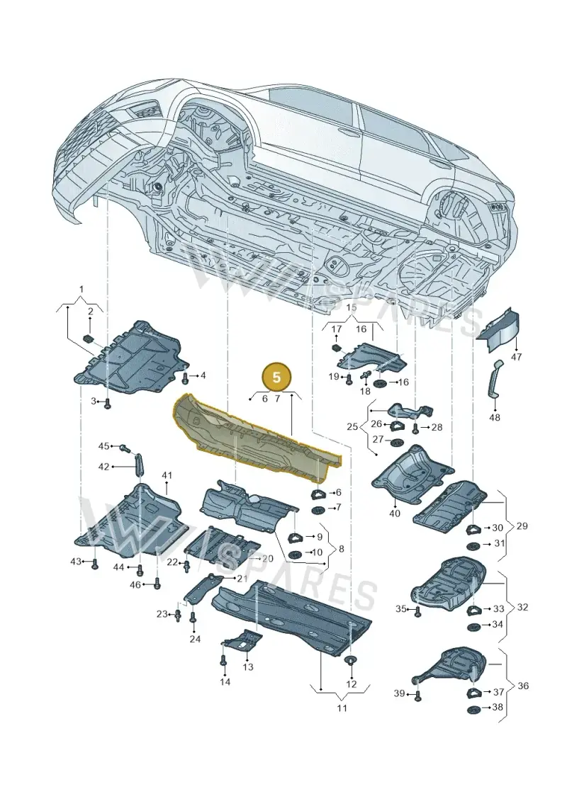 5Q0825661AF — Skoda Karoq (2017-2022) diagram 834825000, position 5
