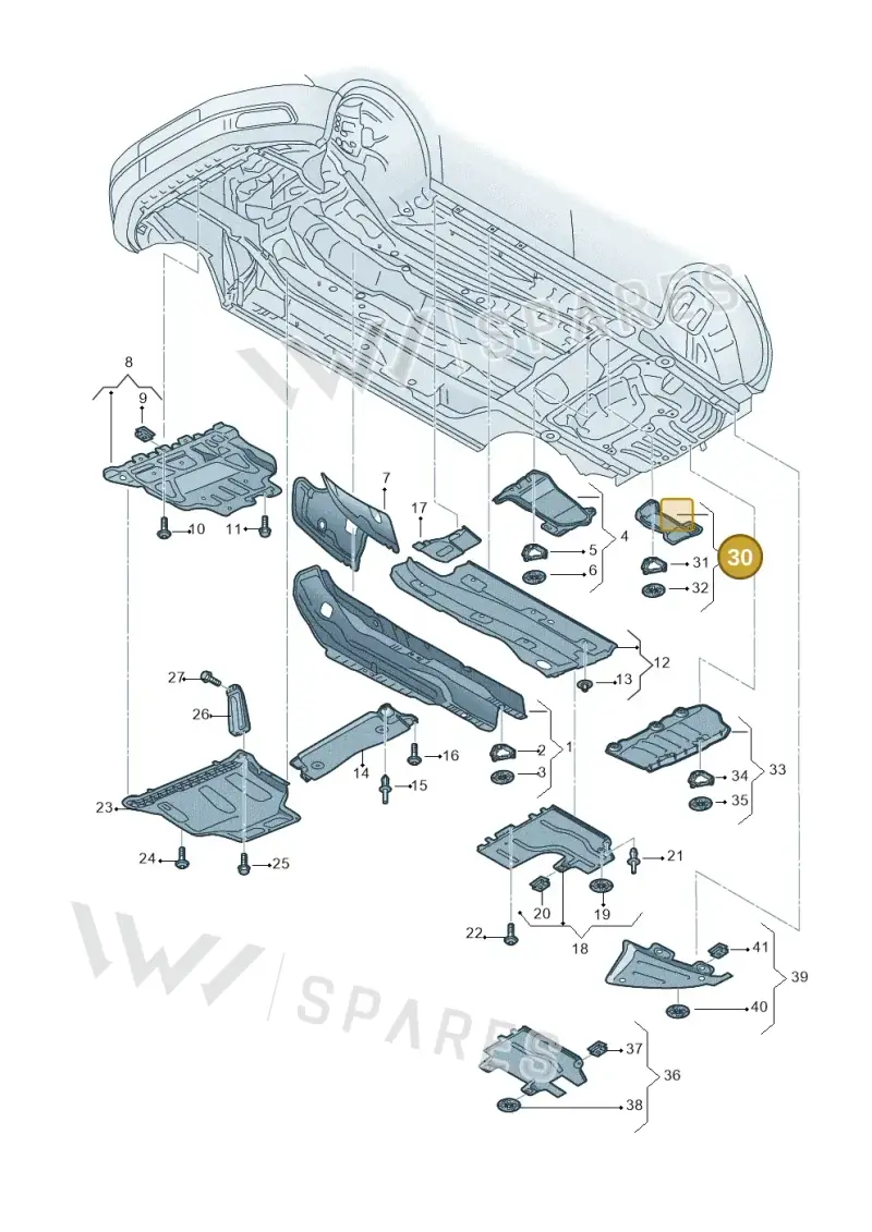 5Q0825721B — Skoda Octavia (2017-2020) diagram 753825000, position 30