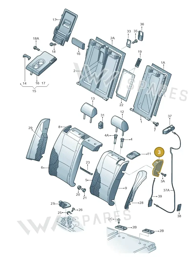 5Q0885682F — Skoda Superb Combi (2015-2024) diagram 851000001, position 3