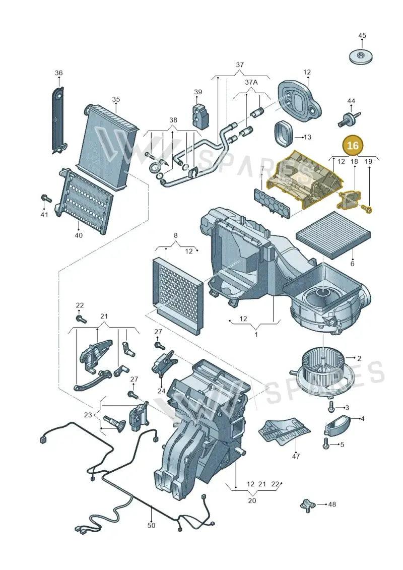 5Q0898304D — Skoda Octavia (2017-2020) diagram 805819010, position 16