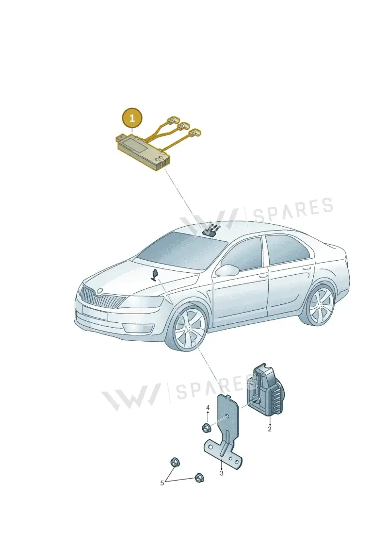 5Q0951172A — Skoda Fabia (2021-) diagram 851951400, position 1