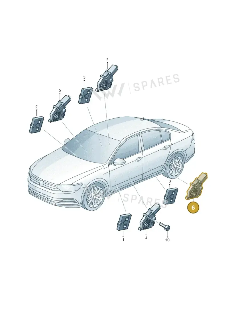 5Q0959407E — Skoda Superb Combi (2015-2024) diagram 793959100, position 6
