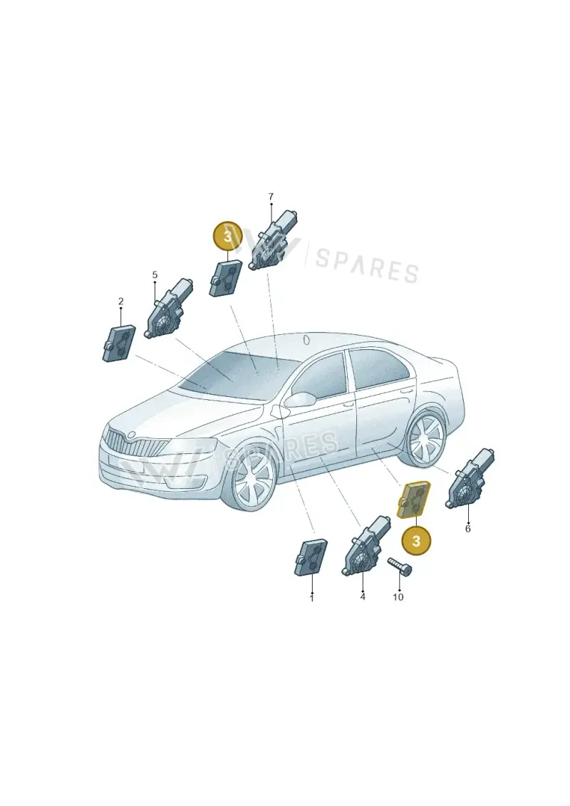 5Q0959595E — Skoda Superb NF (2015-2023) diagram 881959100, position 3