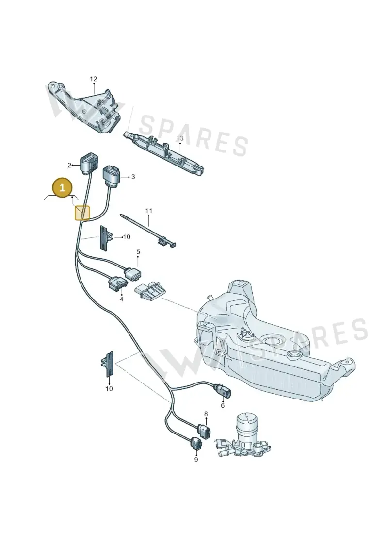 5Q0971401 — Skoda Karoq (2017-2022) diagram 813971075, position 1