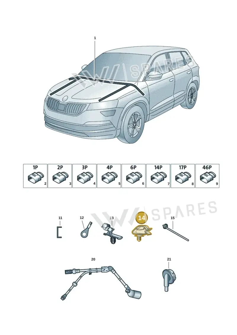 5Q0971848C — Skoda Kodiaq (2018-2022) diagram 804971082, position 14