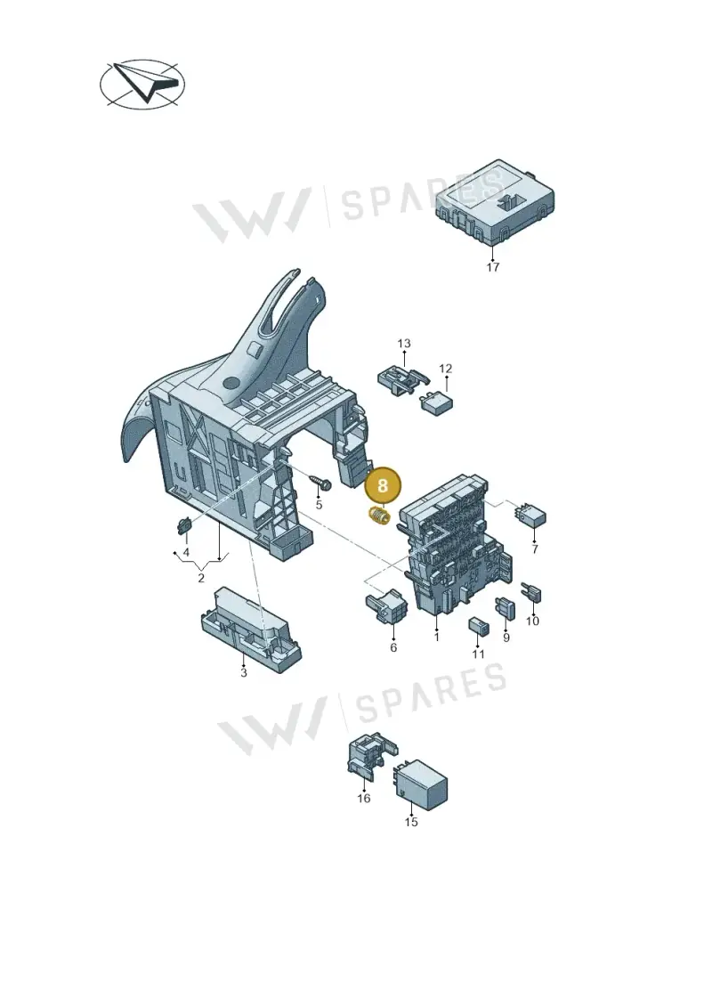 5Q0971990 — Skoda Karoq (2017-2022) diagram 884937000, position 8