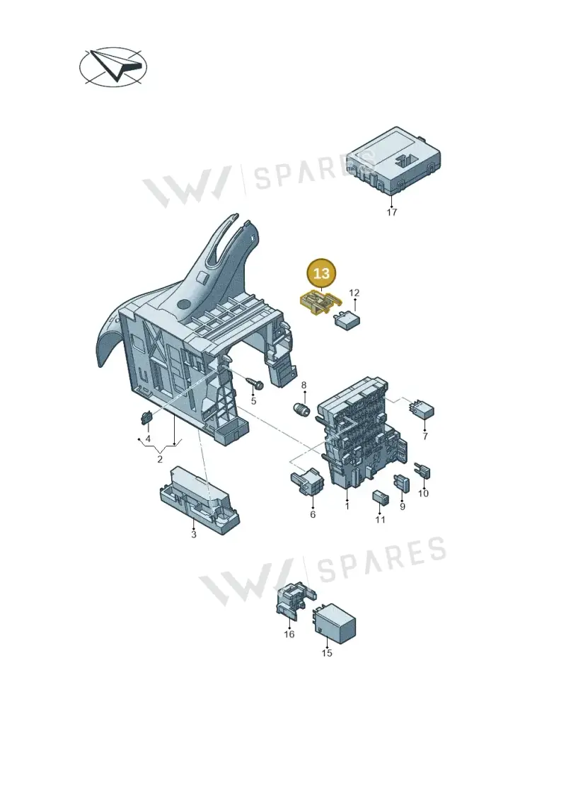 5Q0971990A — Skoda Karoq (2017-2022) diagram 884937000, position 13