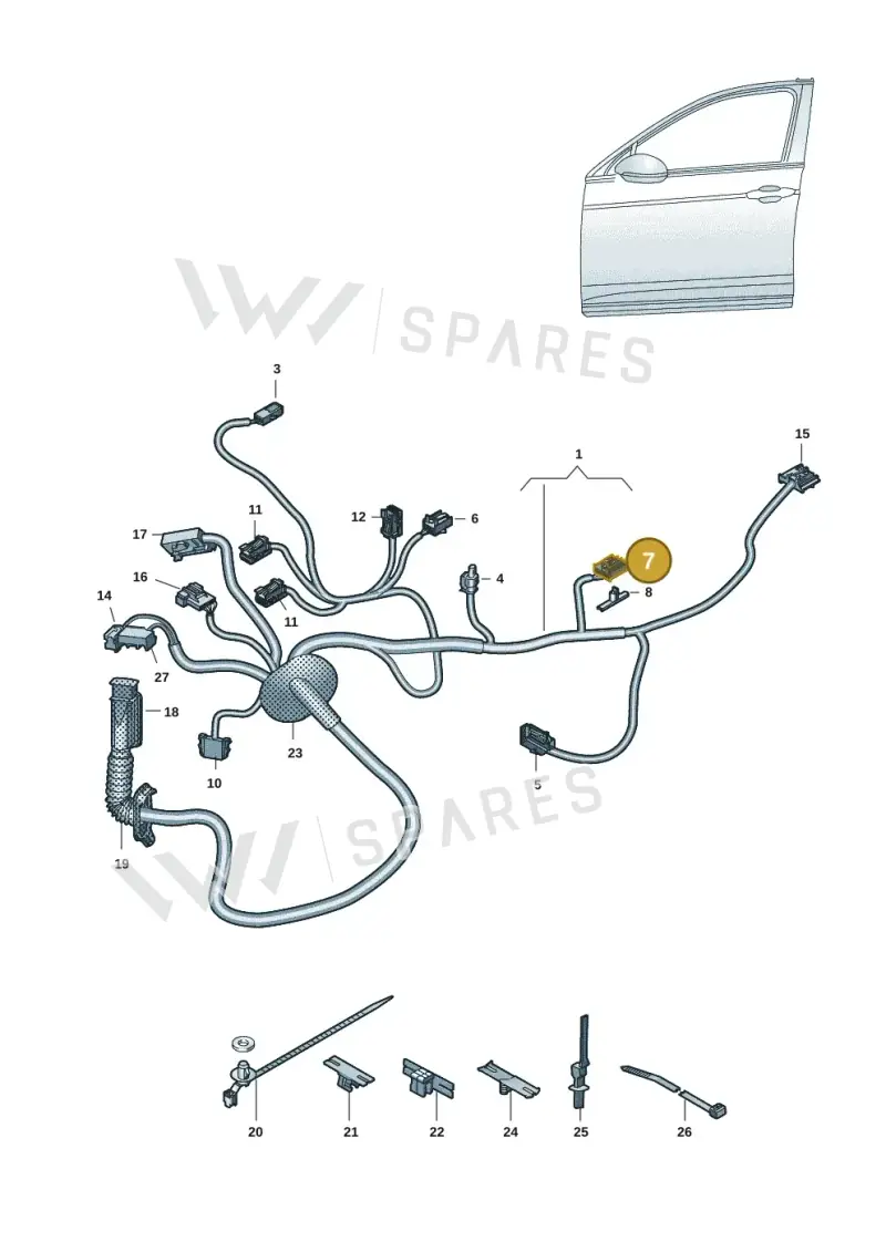 5Q0972703B — Skoda Enyaq (2020-) diagram 10a972033, position 7