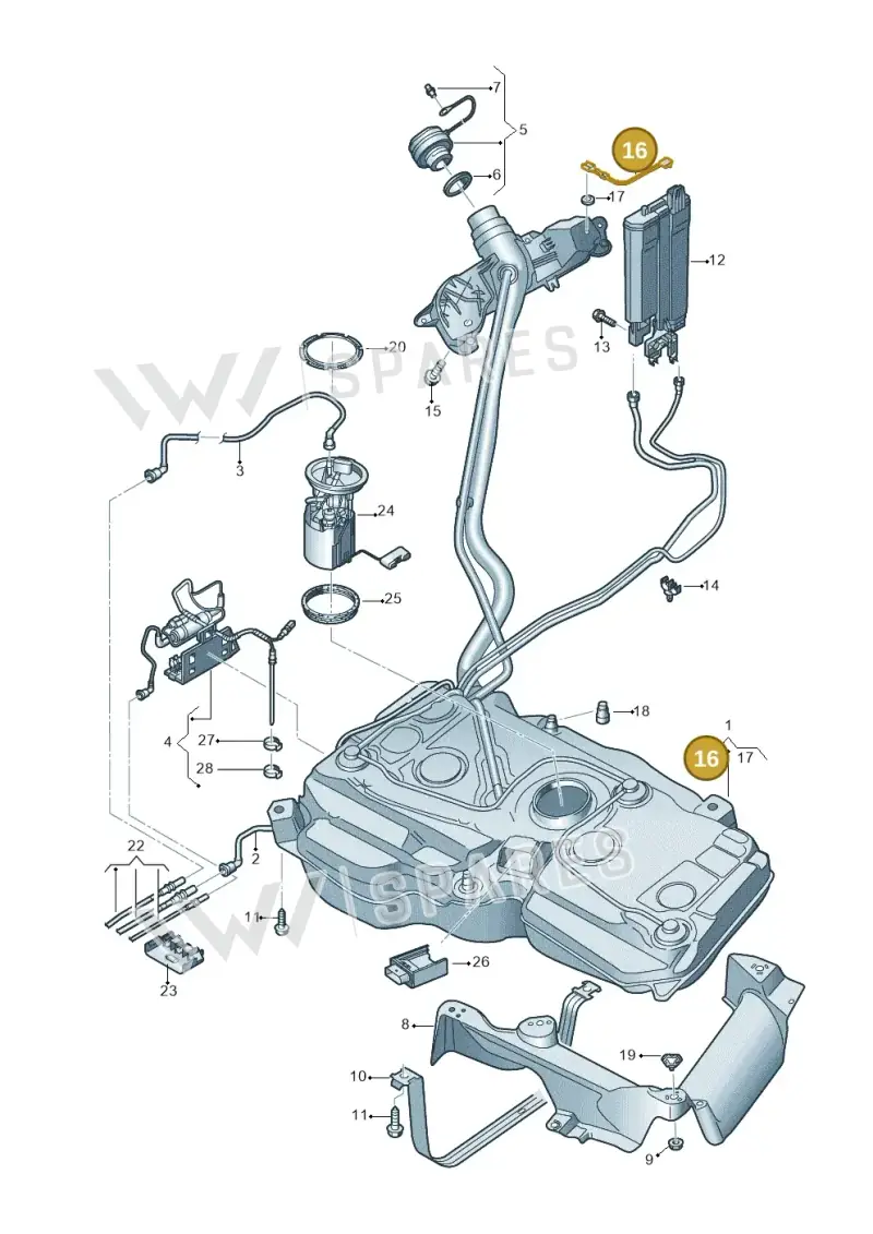 5QA201142 — Skoda Kodiaq (2018-2022) diagram 869201400, position 16