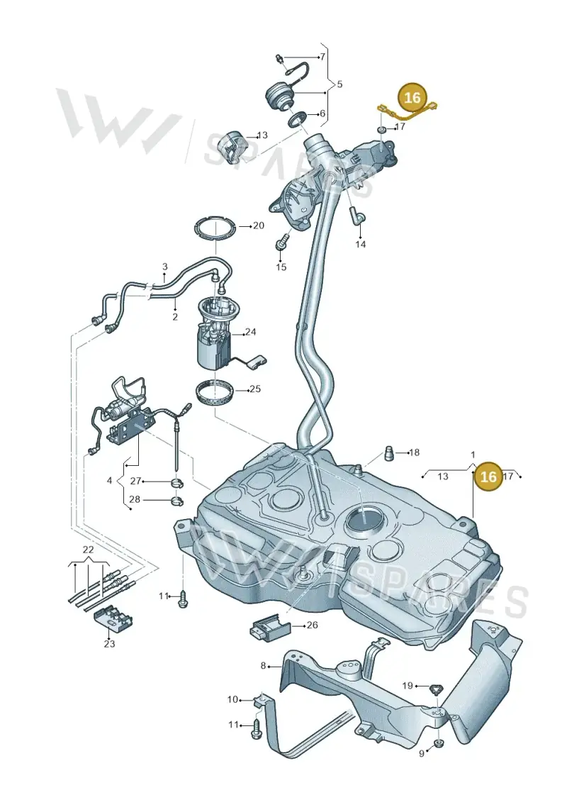 5QA201142 — Skoda Kodiaq (2018-2022) diagram 869201600, position 16