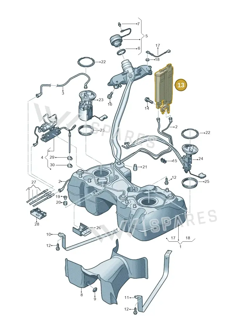 5QA201801 — Skoda Kodiaq (2024-) diagram 884201450, position 13