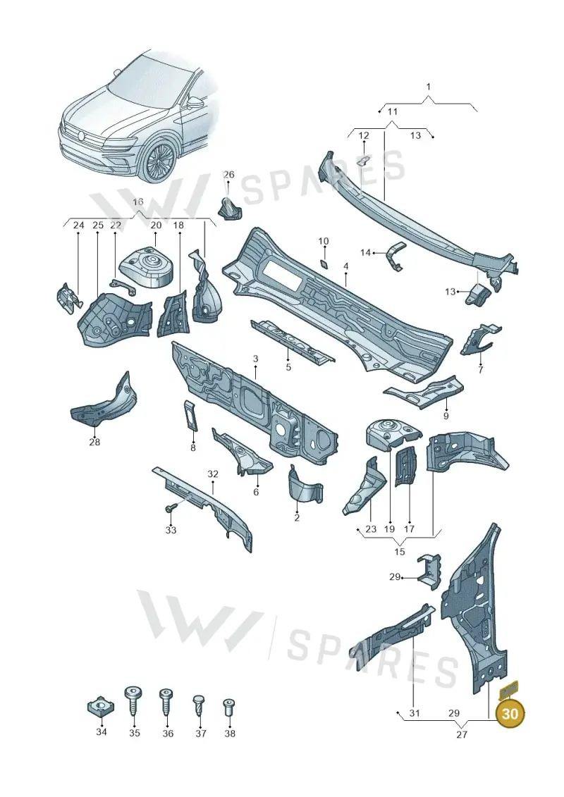 5QA802847 — Skoda Kodiaq (2018-2022) diagram 884805500, position 30