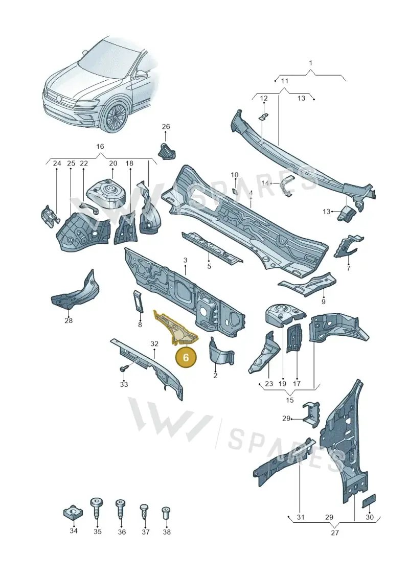 5QA805397 — Skoda Kodiaq (2018-2022) diagram 884805500, position 6