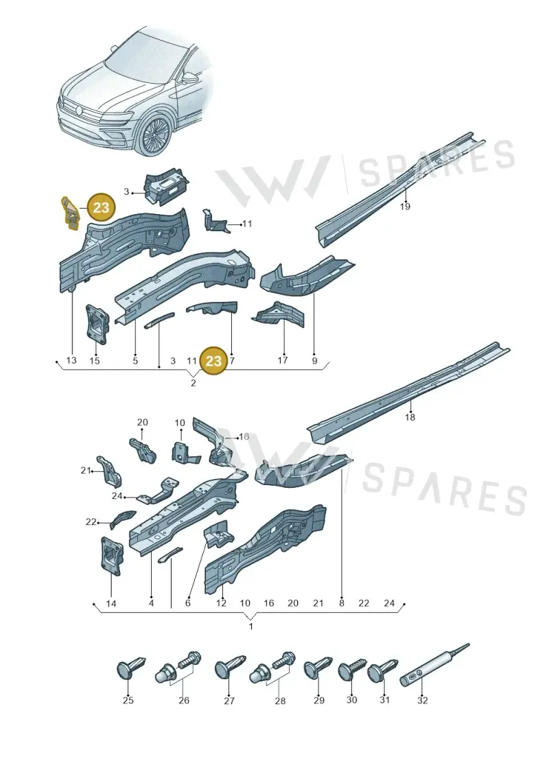5QA805758 — Skoda Kodiaq (2018-2022) diagram 884803000, position 23