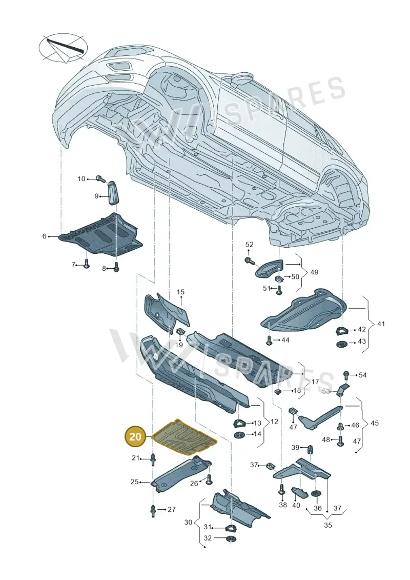 5QA825230 — Skoda Kodiaq (2018-2022) diagram 434825001, position 20