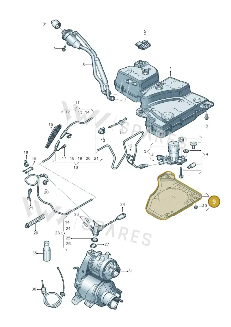 5QF131331A — Skoda Kodiaq (2018-2022) diagram 884253560, position 9