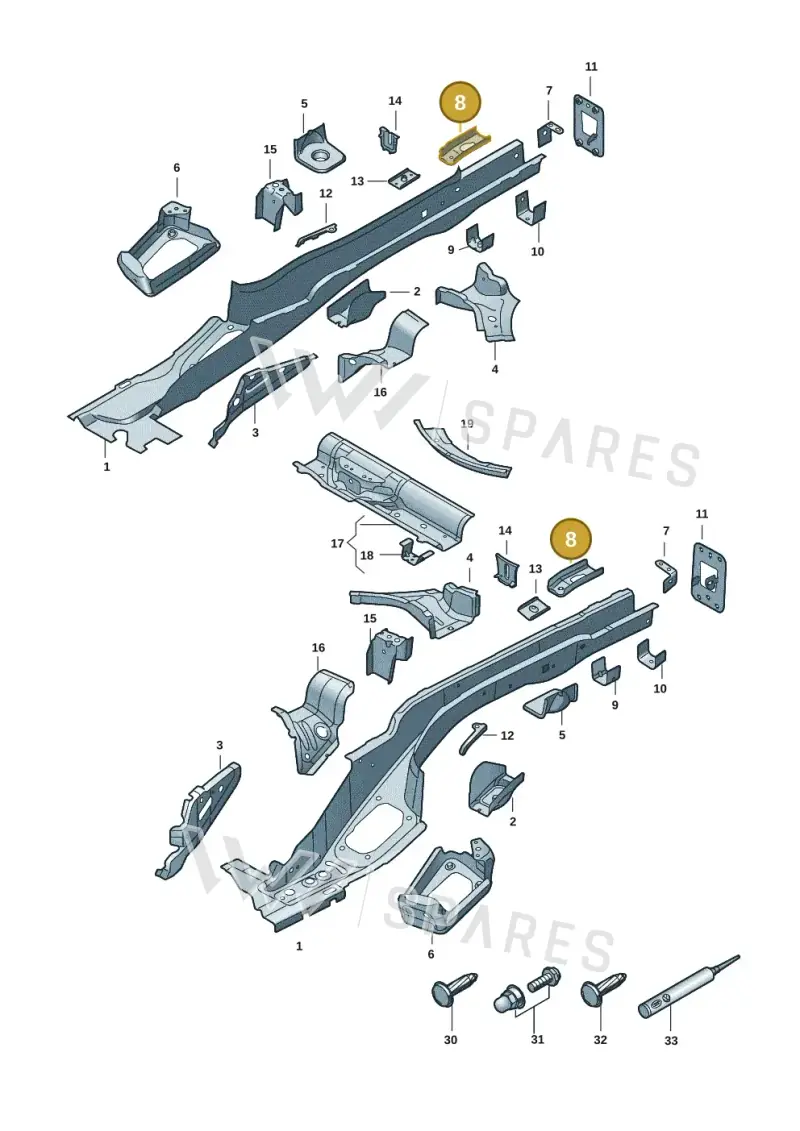 5QF803697 — Skoda Kodiaq (2024-) diagram 57h803300, position 8