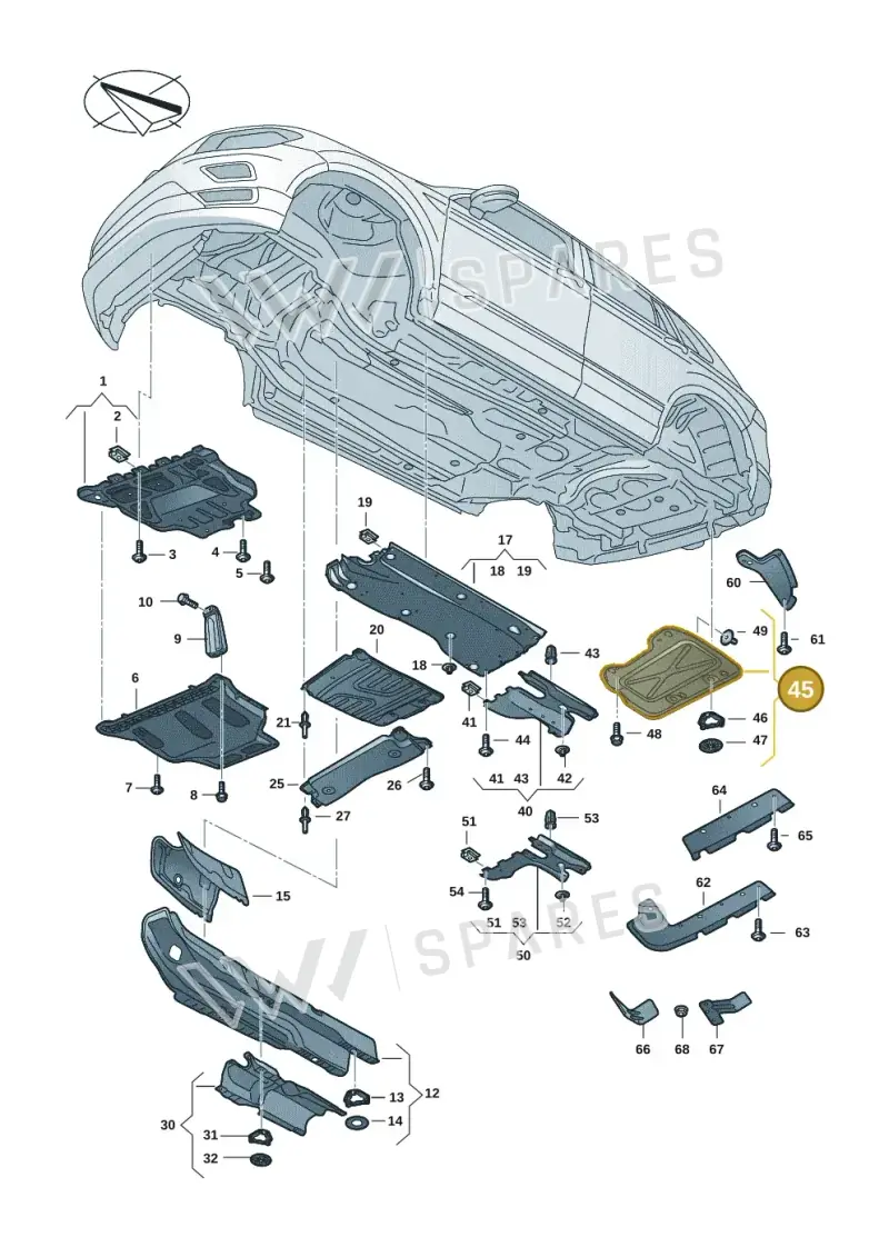 5QF825701F — Skoda Kodiaq (2024-) diagram 57h825000, position 45