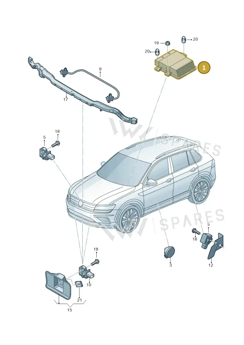 5QF959655AT — Skoda Karoq (2017-2022) diagram 884959300, position 1
