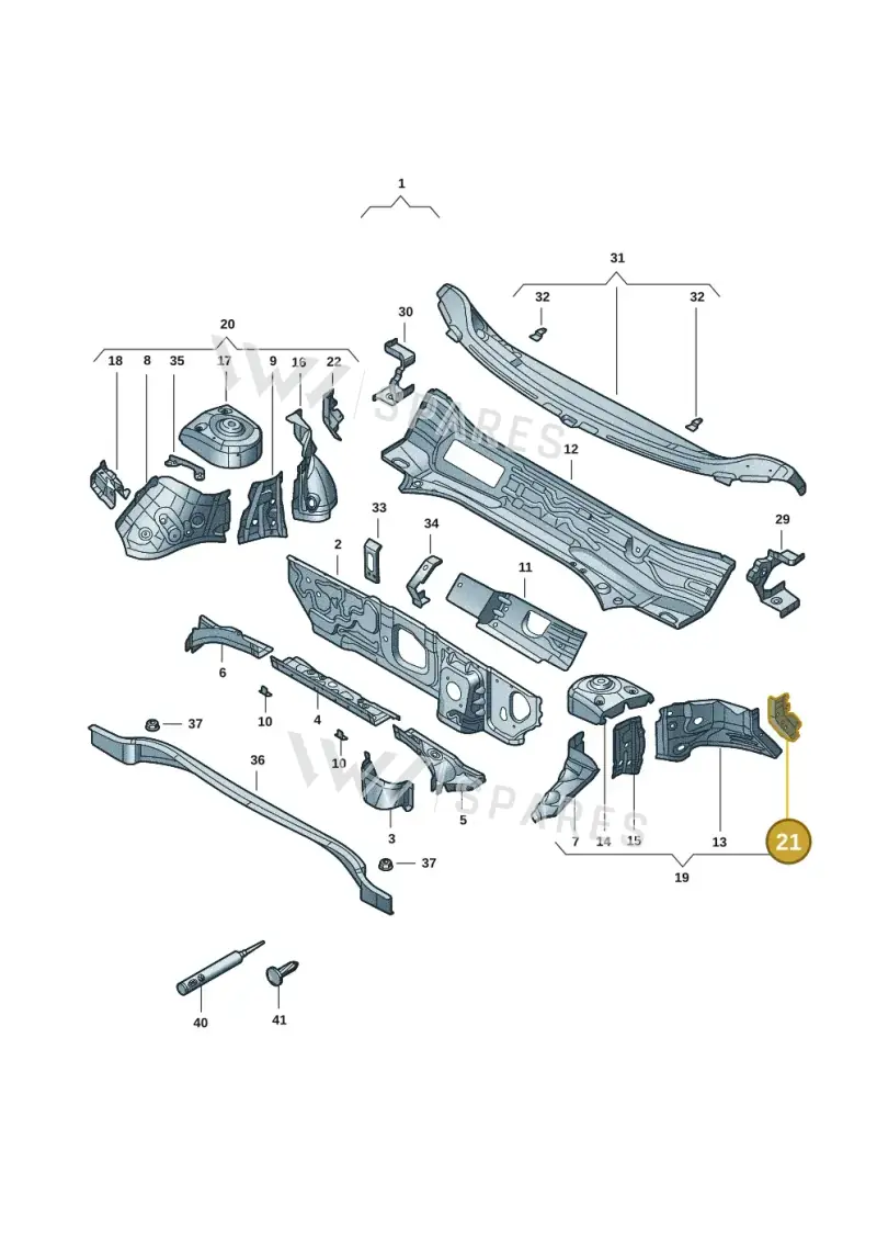 5QN803149C — Skoda Kodiaq (2024-) diagram 57x805200, position 21
