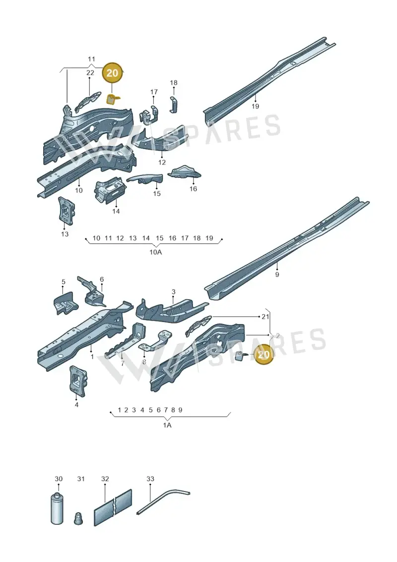 5QS611846A — Skoda Superb Combi (2023-) diagram 3p0803000, position 20