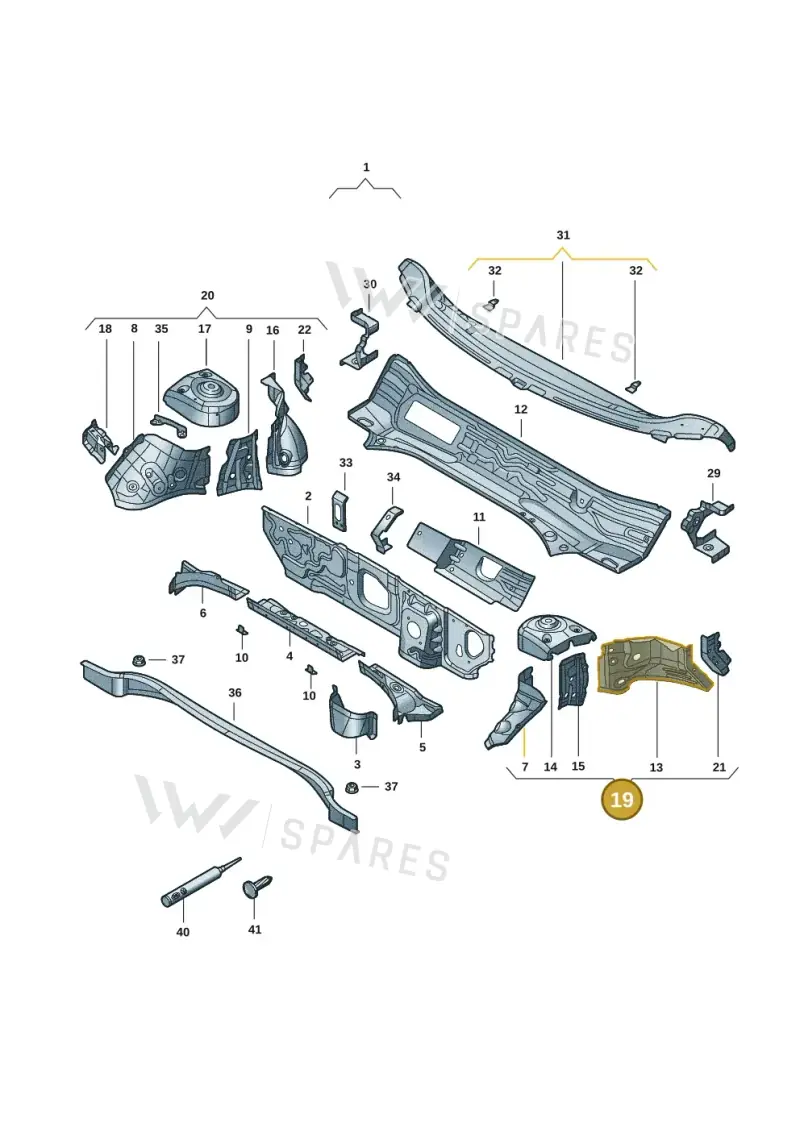 5QS805115 — Skoda Kodiaq (2024-) diagram 57x805200, position 19