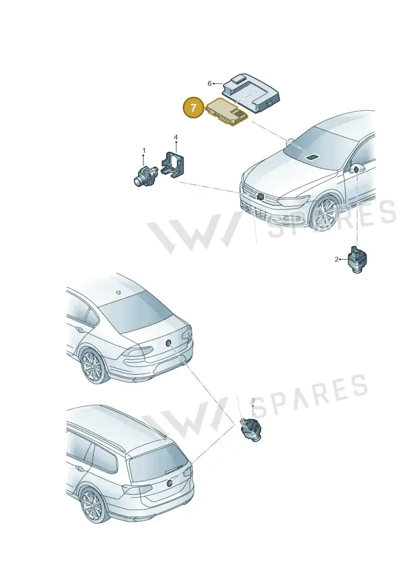 5QS907556 — Skoda Superb Combi (2023-) diagram 793907210, position 7
