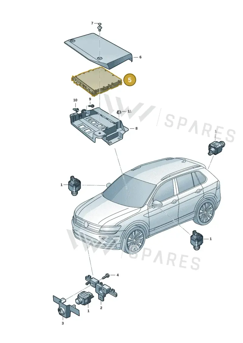 5QS907556B — Skoda Octavia (2019-2024) diagram 585907011, position 5