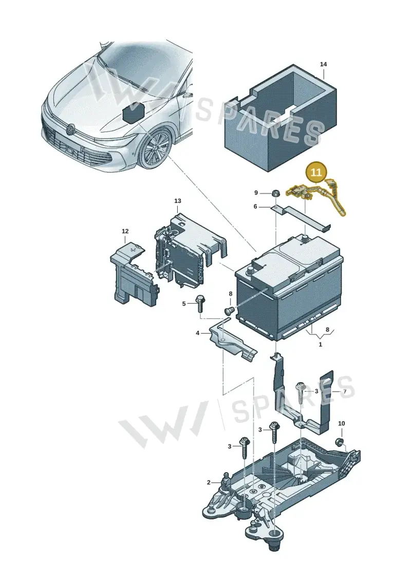 5QS915181 — Skoda Superb Combi (2023-) diagram 3j0915000, position 11