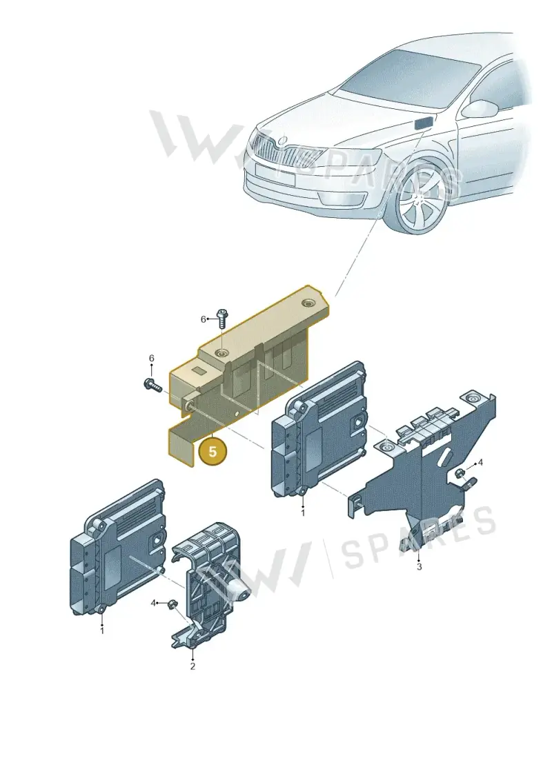5R3907411A — Skoda Kodiaq (2018-2022) diagram 753906200, position 5
