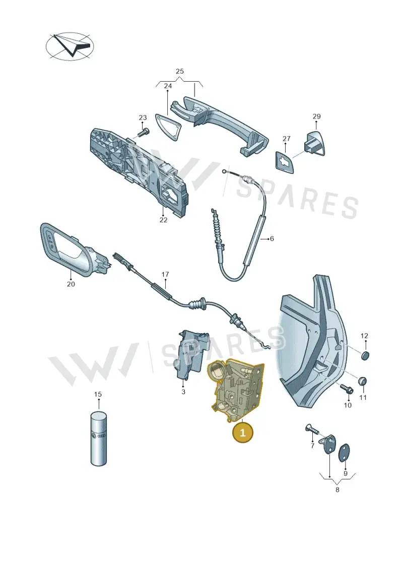 5TA839016P — Skoda Kamiq (2019-) diagram 649839000, position 1
