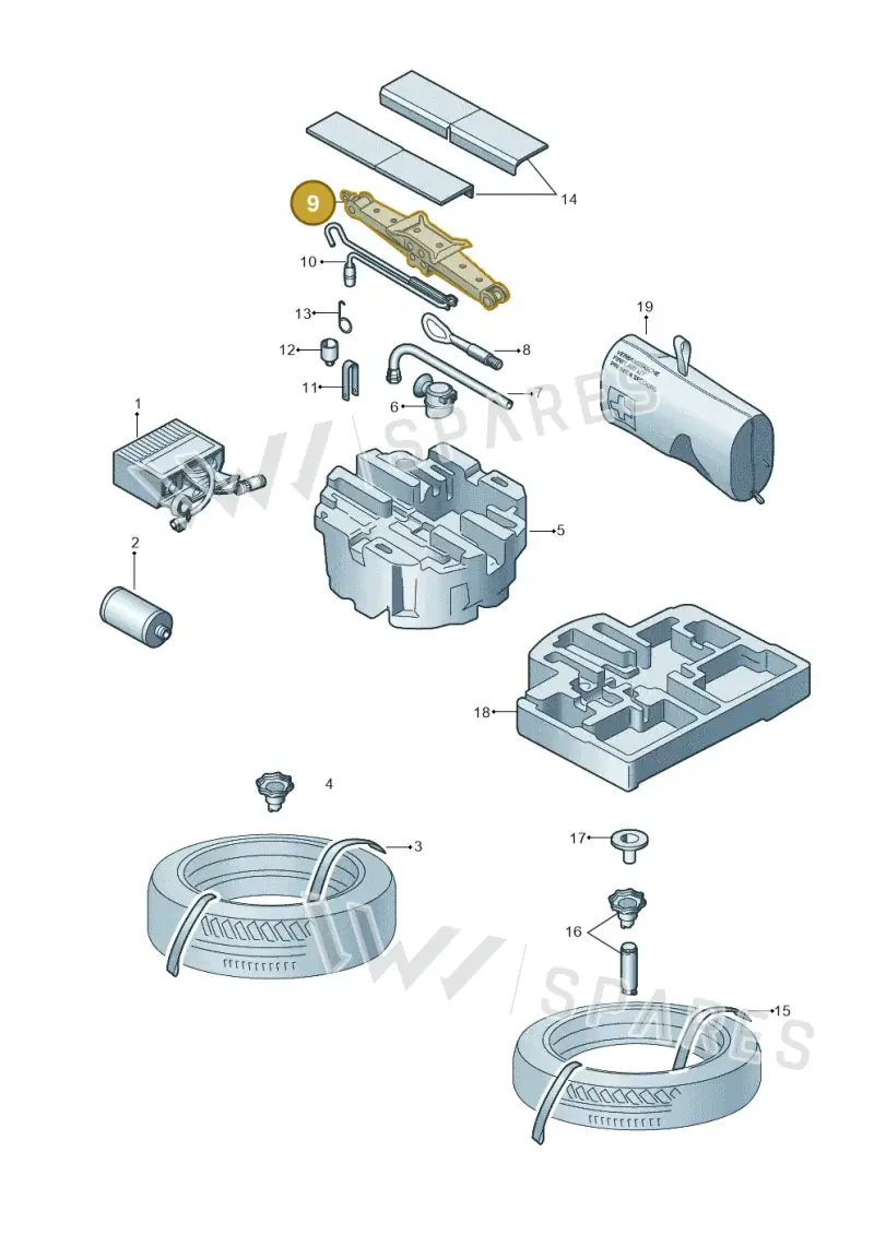 5WA011031B — Skoda Octavia (2019-2024) diagram 585012000, position 9