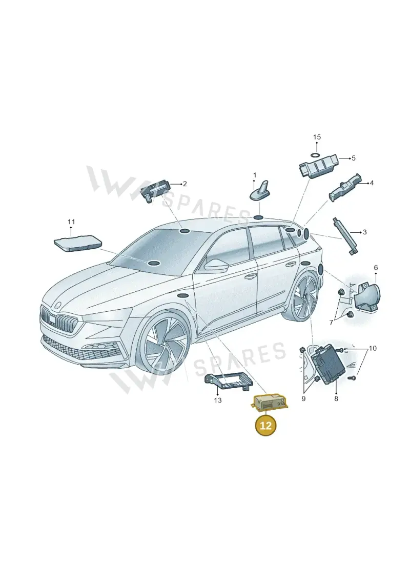 5WA035286D — Skoda Fabia (2021-) diagram 584035040, position 12