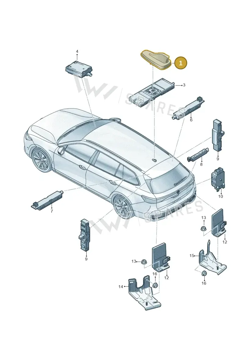5WA035507B041 — Skoda Superb Combi (2023-) diagram 3j0035200, position 1