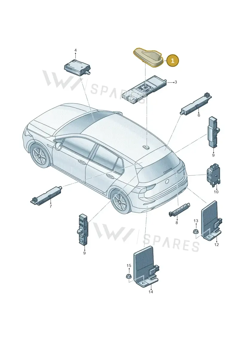 5WA035507B041 — Skoda Octavia (2019-2024) diagram 5h0035020, position 1